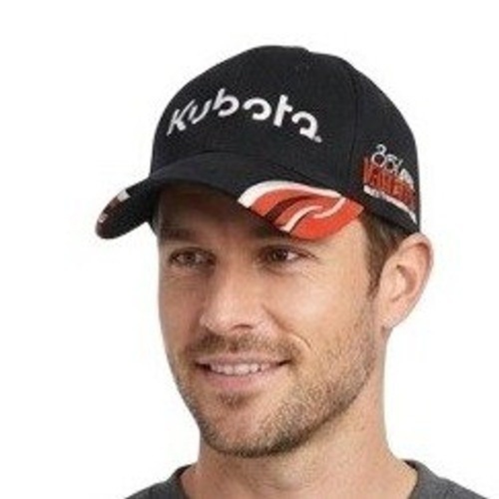 K-Products Hat Cap Strap Back Black Orange Kubota 35 Years Logo Mens One Size